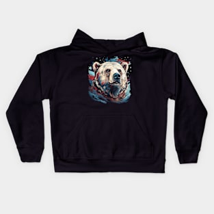 Patriotic Polar Bear Kids Hoodie